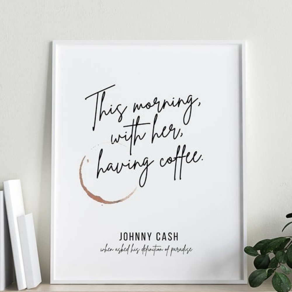 Johnny Cash Coffee Art Quote